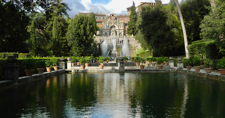 Villa d'Este Tivoli veduta dalle vasche